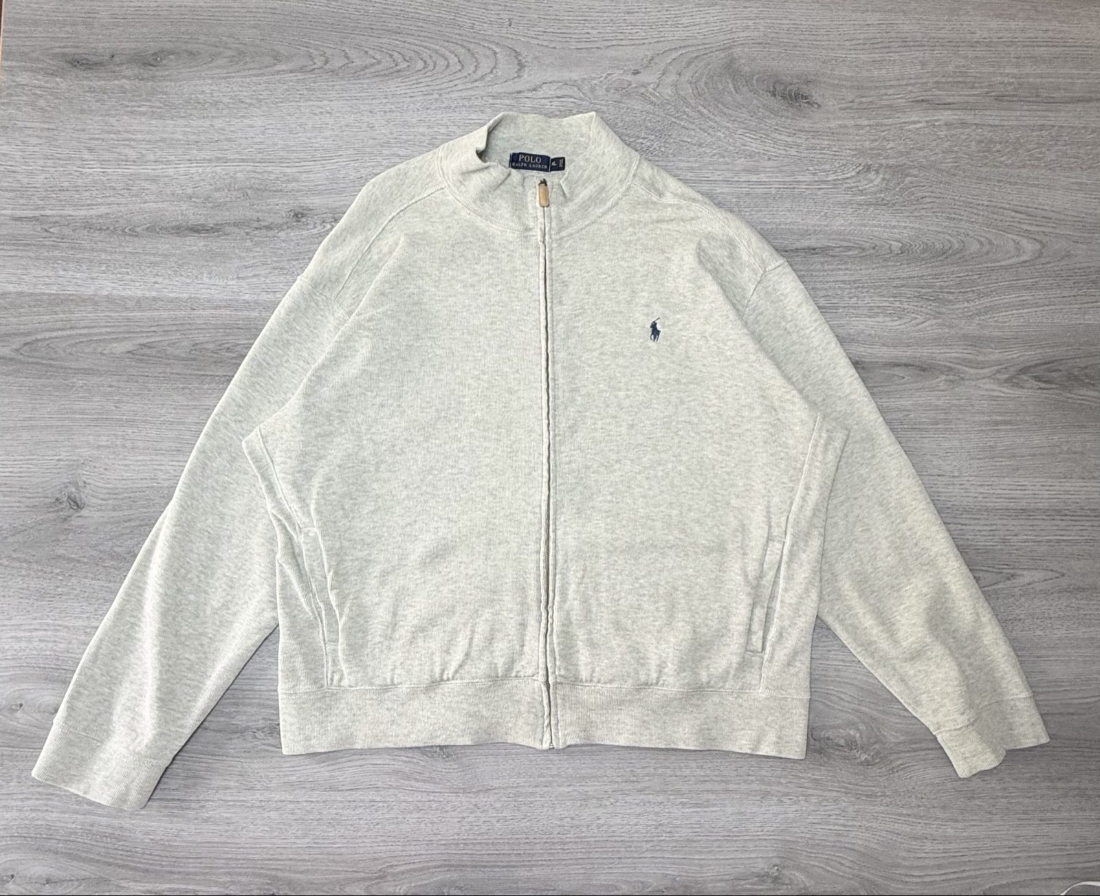 Polo Ralph Lauren Light Grey Cotton Zip Jacket XL (01711)