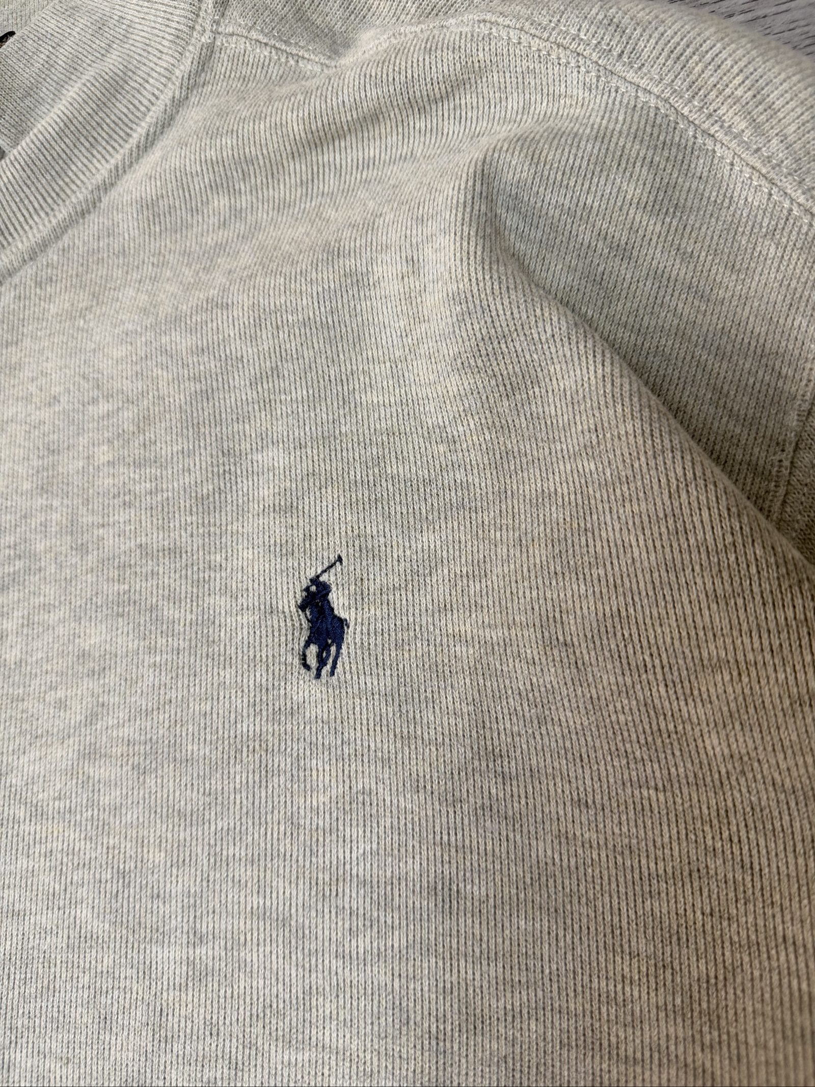 Polo Ralph Lauren Light Grey Cotton Zip Jacket XL (01711) image 3