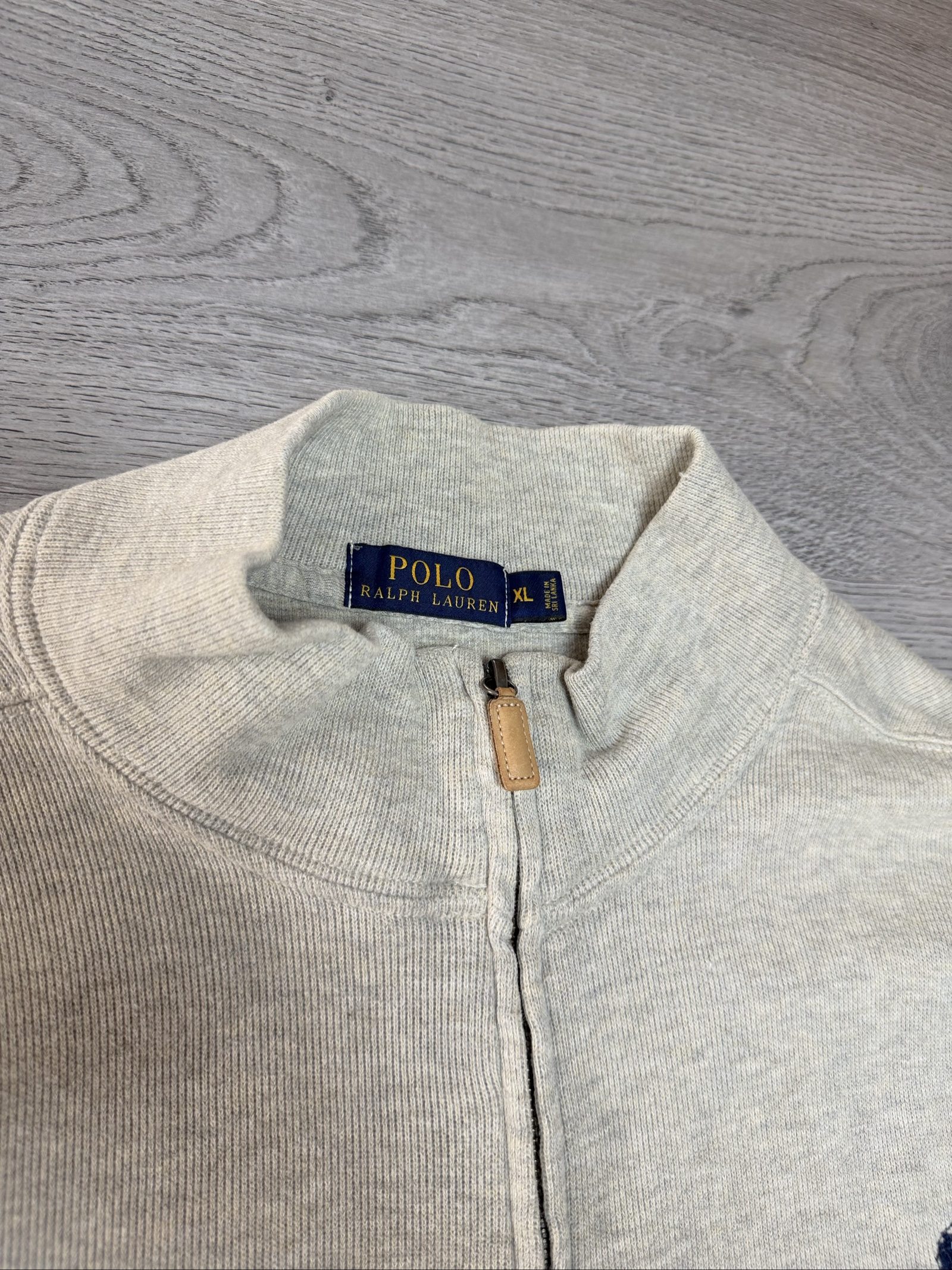 Polo Ralph Lauren Light Grey Cotton Zip Jacket XL (01711) image 4