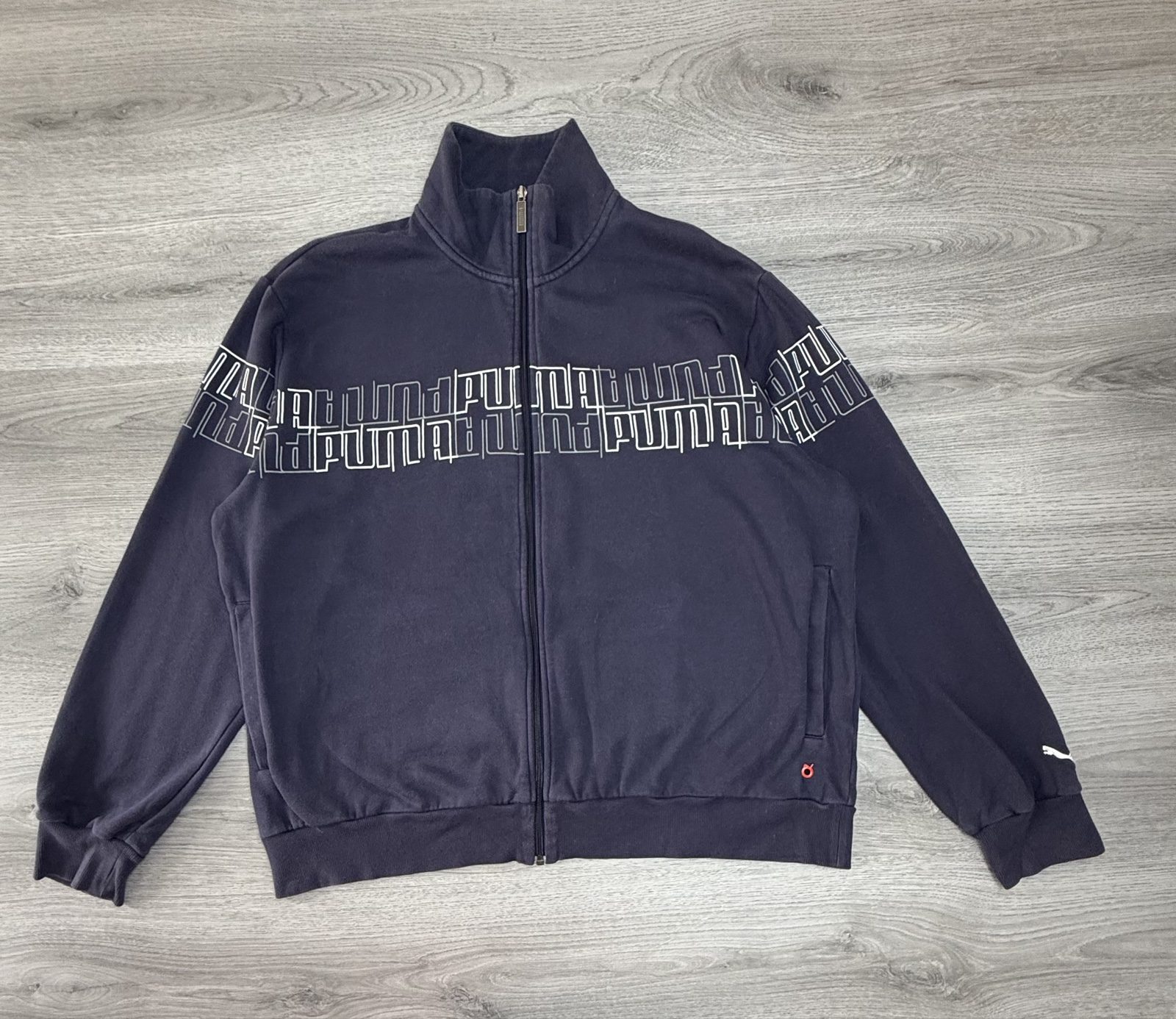 Puma Men's Navy Blue Full Zip Track Jacket Large (01712)