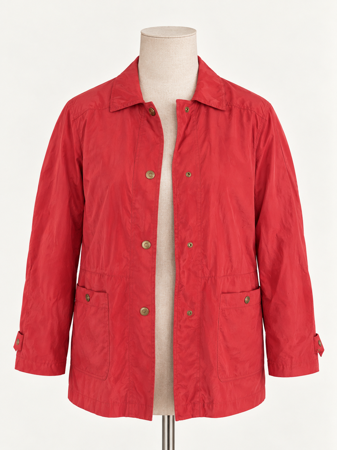 c.h.i.c.c. Damen Übergangsjacke Rot Koralle Leicht Retro