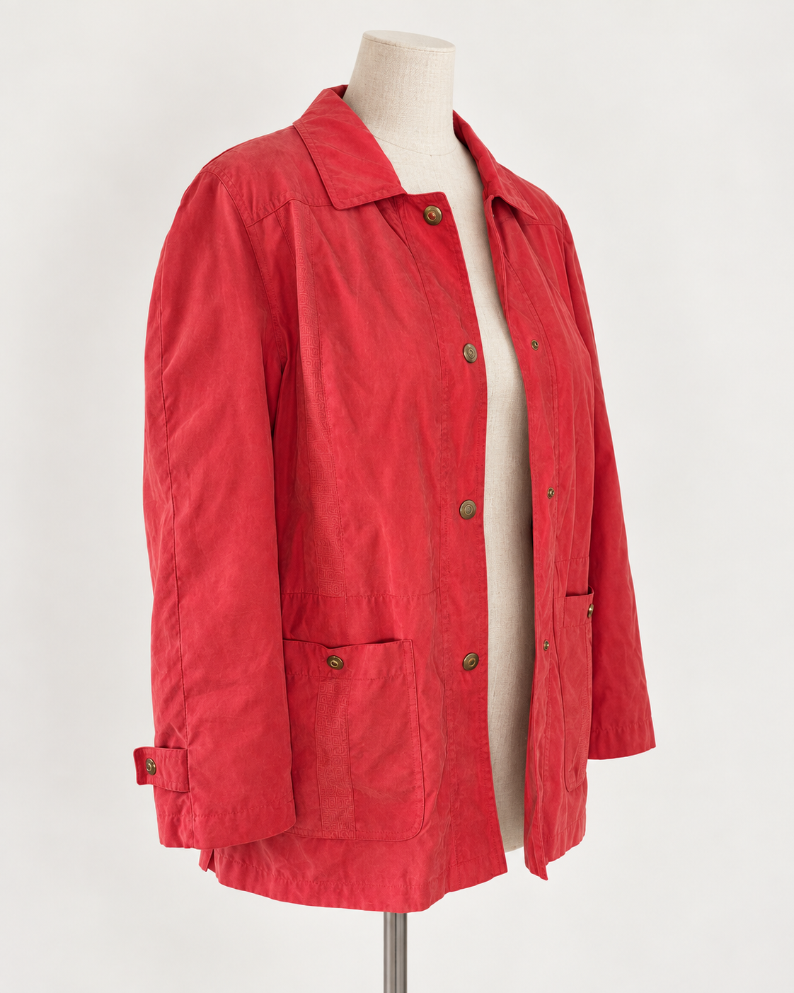 c.h.i.c.c. Damen Übergangsjacke Rot Koralle Leicht Retro image 2