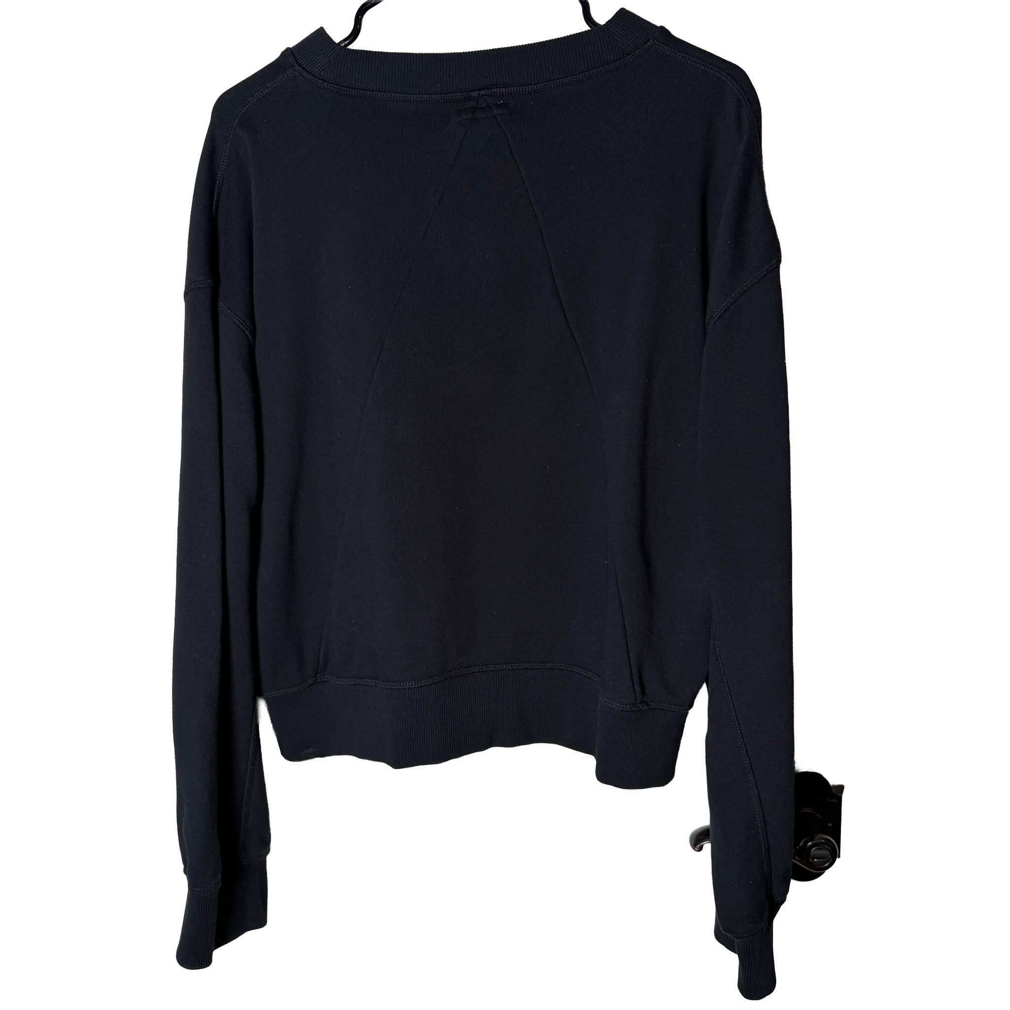 Rag & Bone - Women's Black Logo Cotton Blend Sweatshirt Large image 2