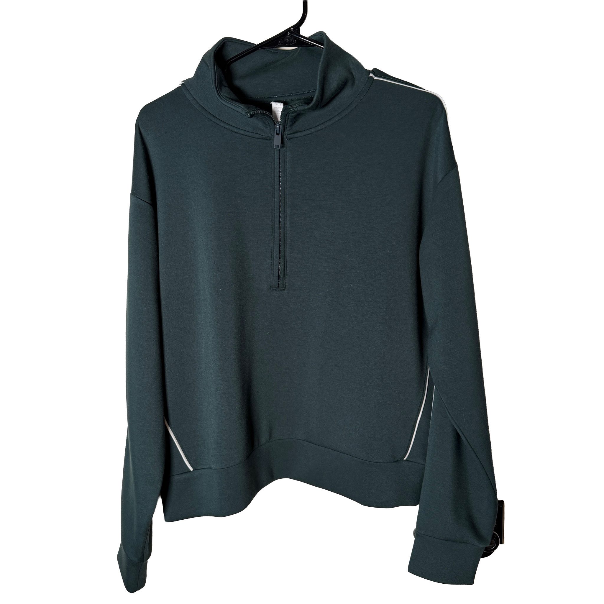Z By Zella Women - Green Half Zip Sweatshirt Medium Rayon Polyester Spandex - Size Medium