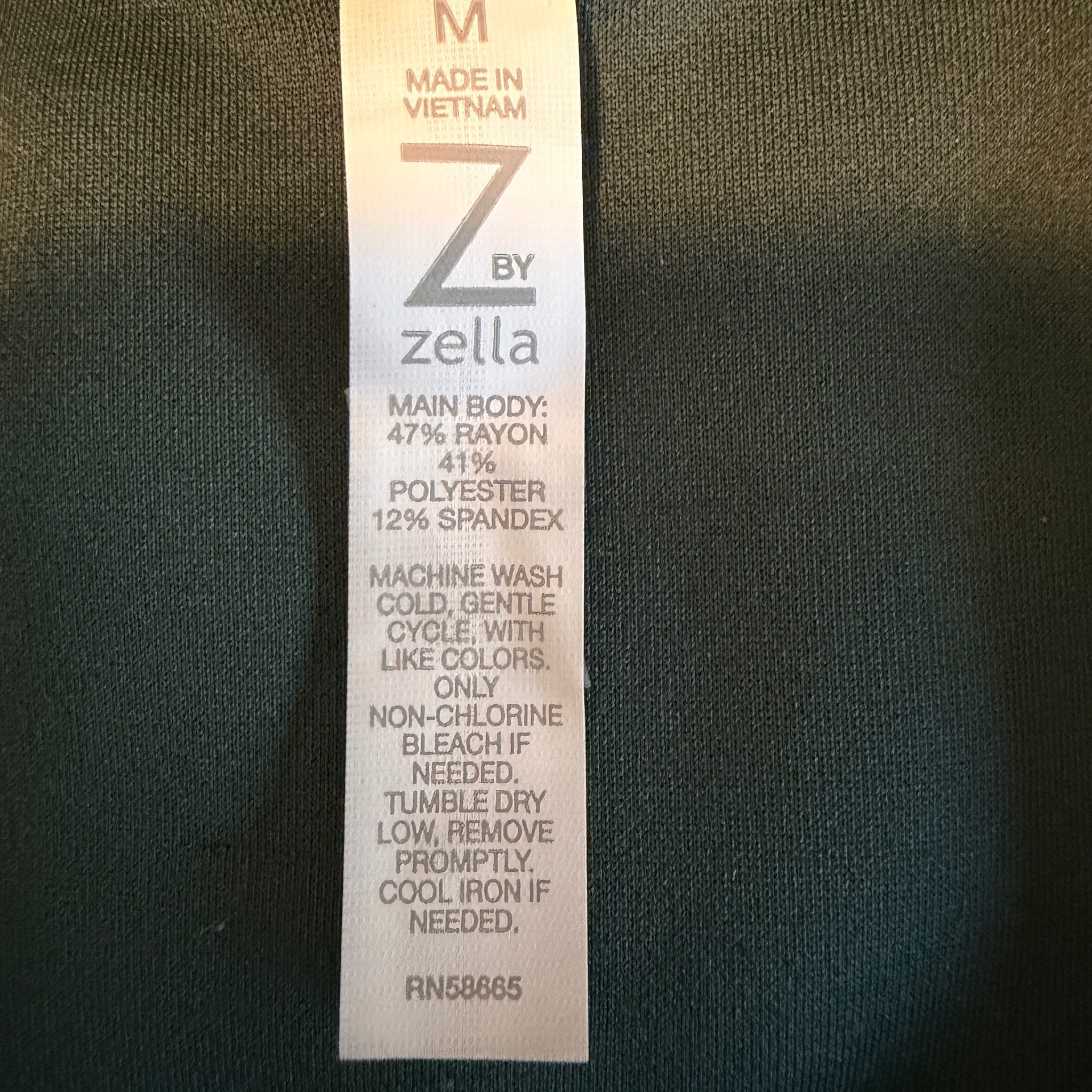 Z By Zella Women - Green Half Zip Sweatshirt Medium Rayon Polyester Spandex - Size Medium image 3