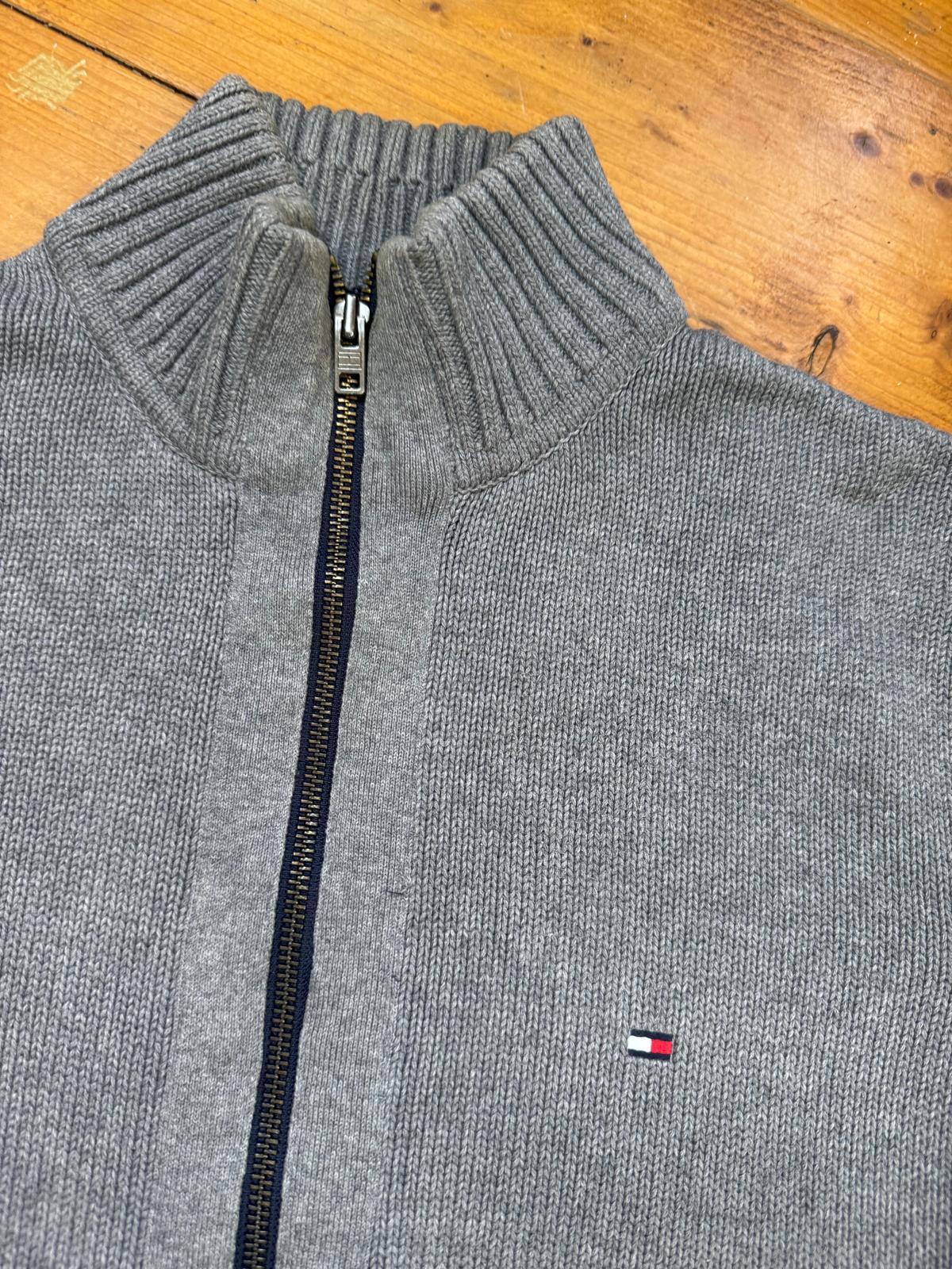 Tommy Hilfiger Gris Pull Zippé Col Montant Premium Cotton Large image 2