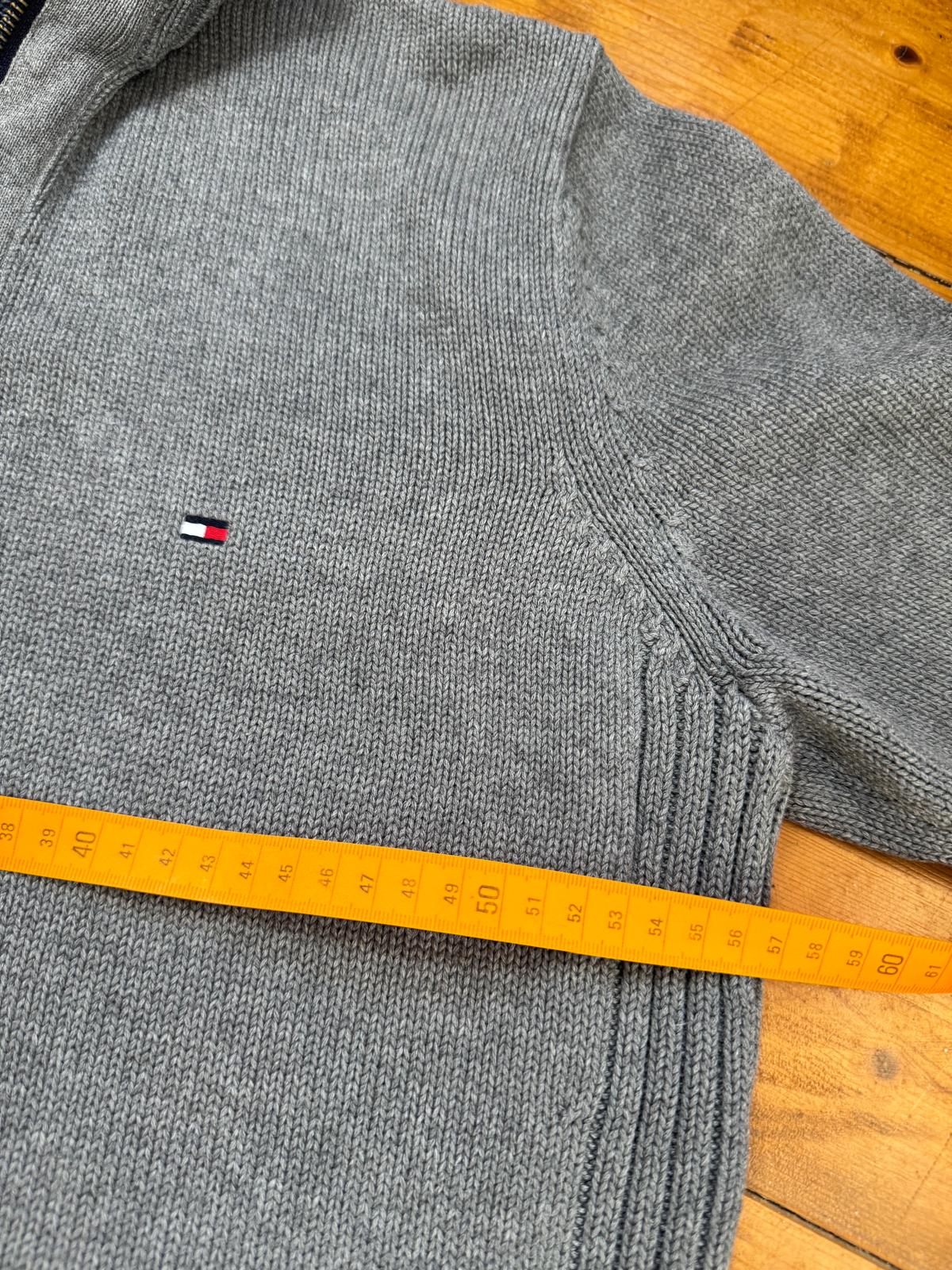 Tommy Hilfiger Gris Pull Zippé Col Montant Premium Cotton Large image 5