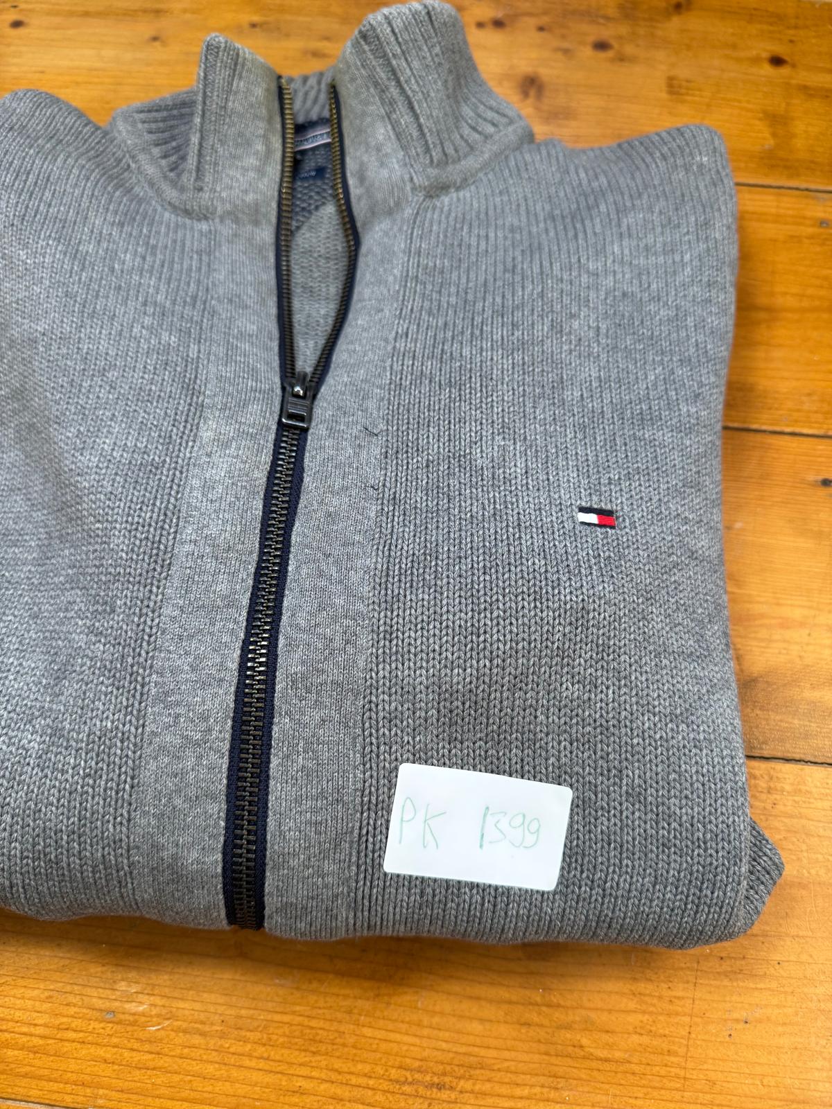Tommy Hilfiger Gris Pull Zippé Col Montant Premium Cotton Large image 6