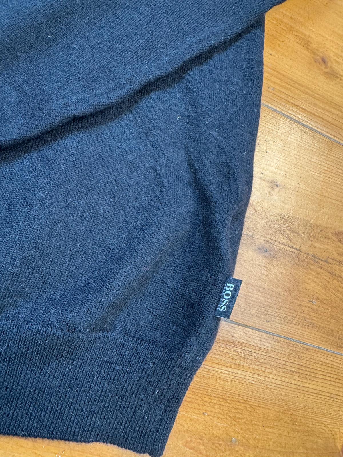 hugo boss noir pull polo homme manches longues finest italian yarn - taille XL image 4