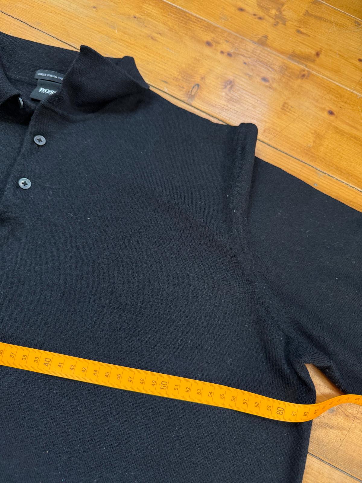 hugo boss noir pull polo homme manches longues finest italian yarn - taille XL image 6