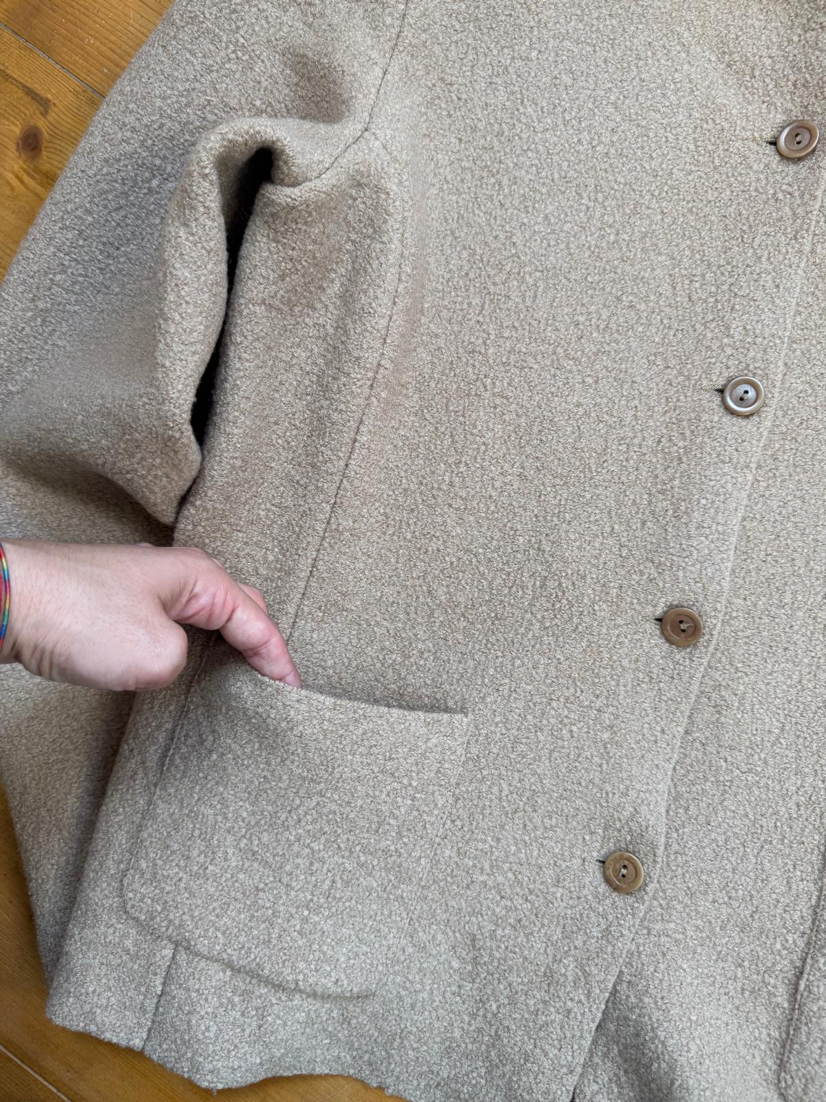carroll beige bouclé veste femme manches longues - taille m image 4
