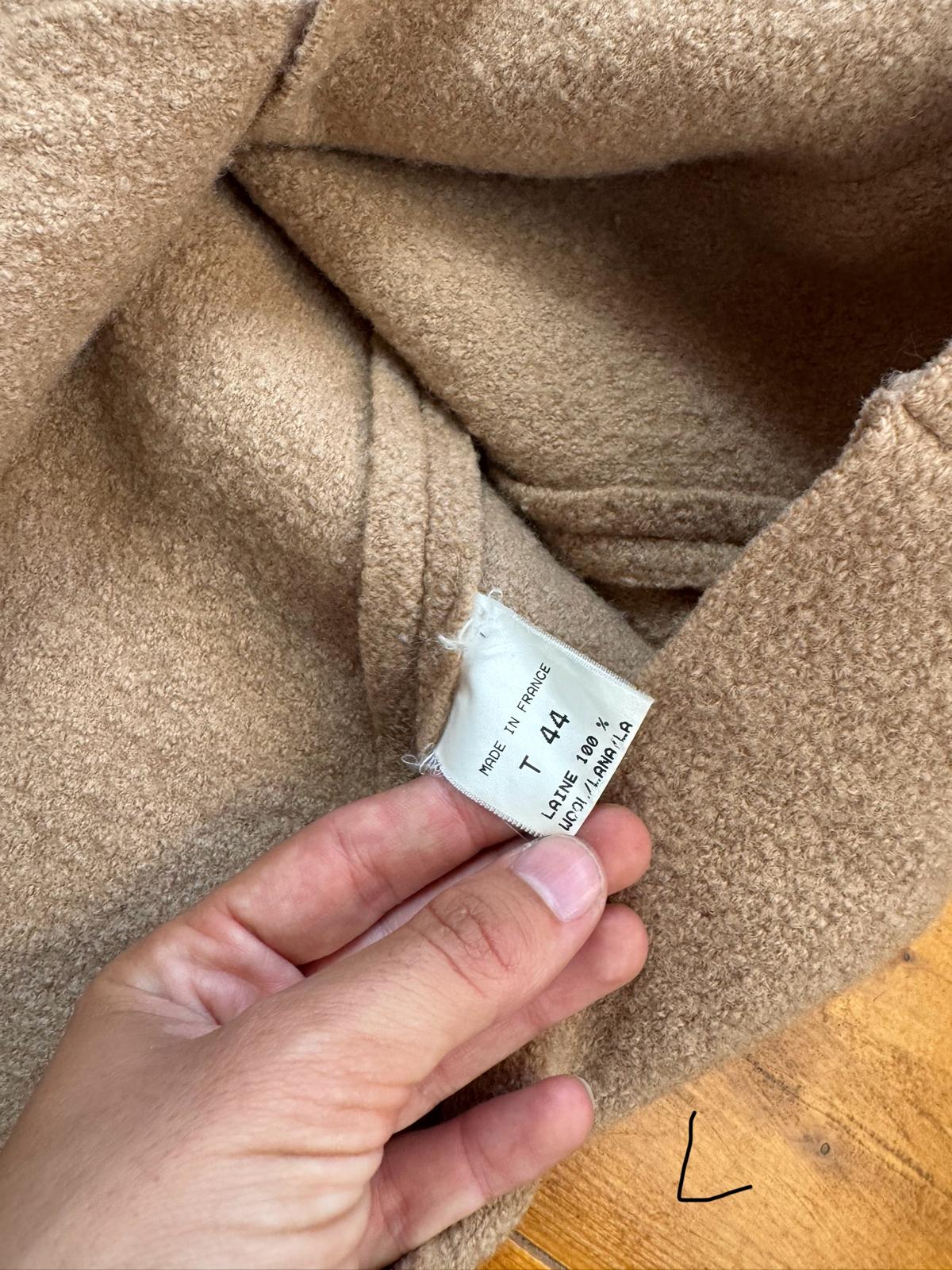 carroll beige bouclé veste femme manches longues - taille m image 6