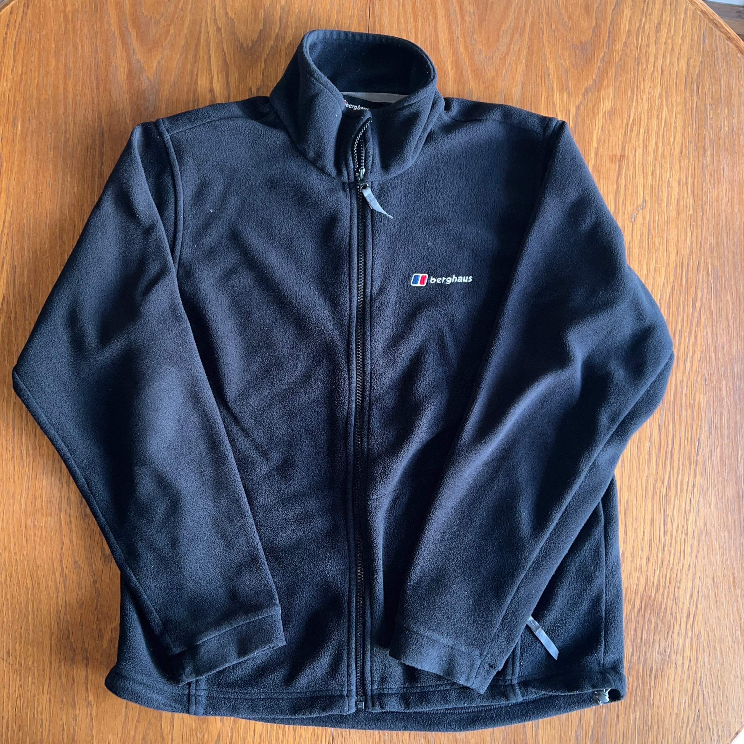 Berghaus Mens Prism Polartec Fleece Jacket Full Zip Black Size Large L