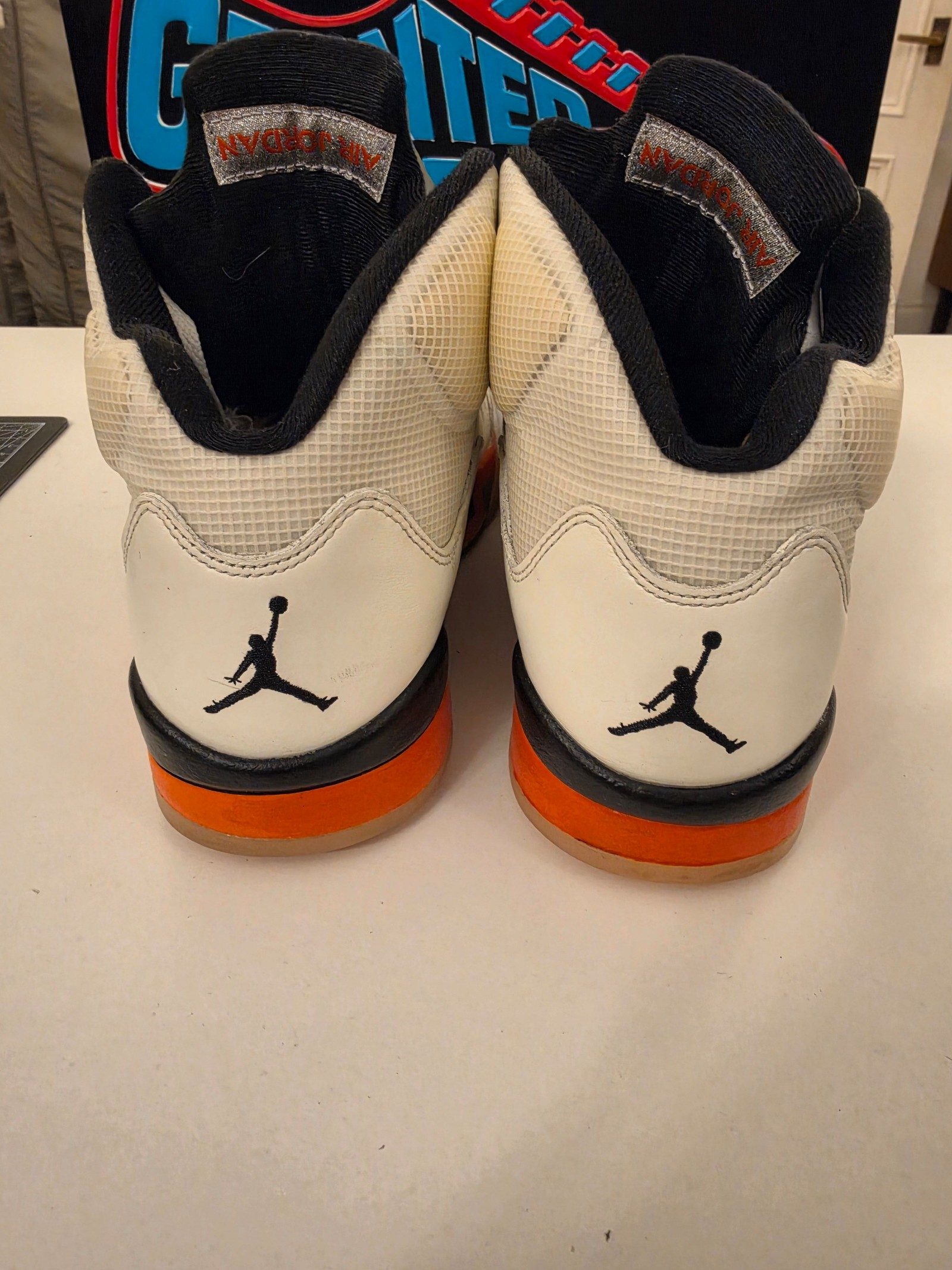 Nike Air Jordan 5 Retro Shattered Backboard White & Orange UK 10 Sneakers image 4