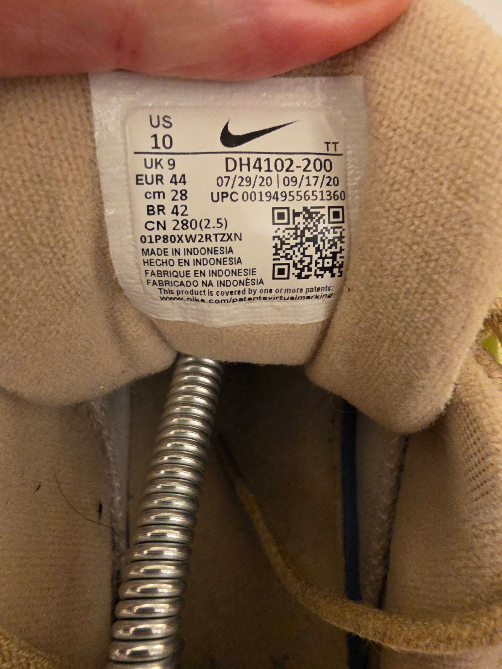Nike Men's Brown Air Max 95 PRM Grain Trainers UK9 image 9