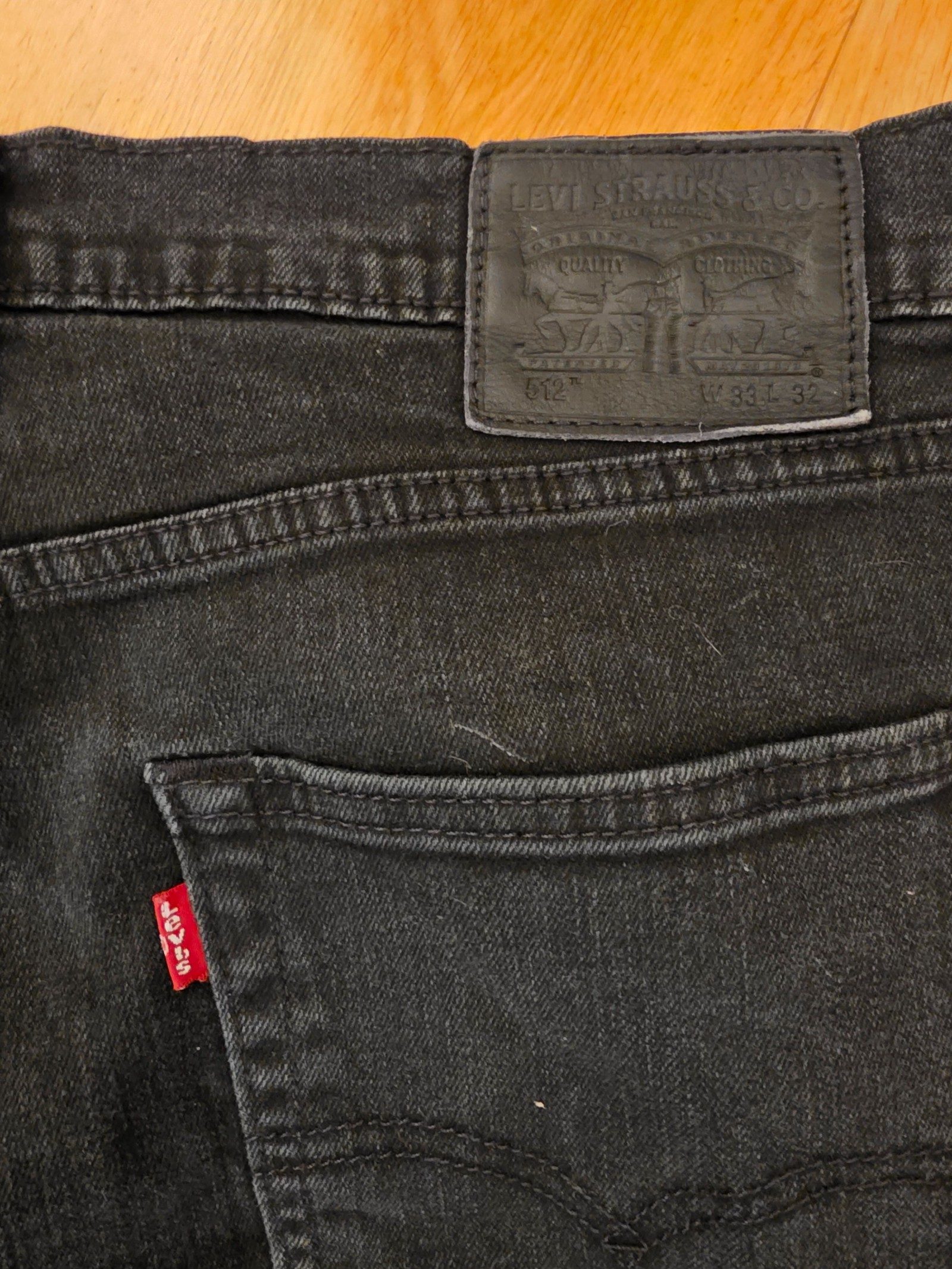 Levi's Black 512 Jeans 33" x 32" image 9