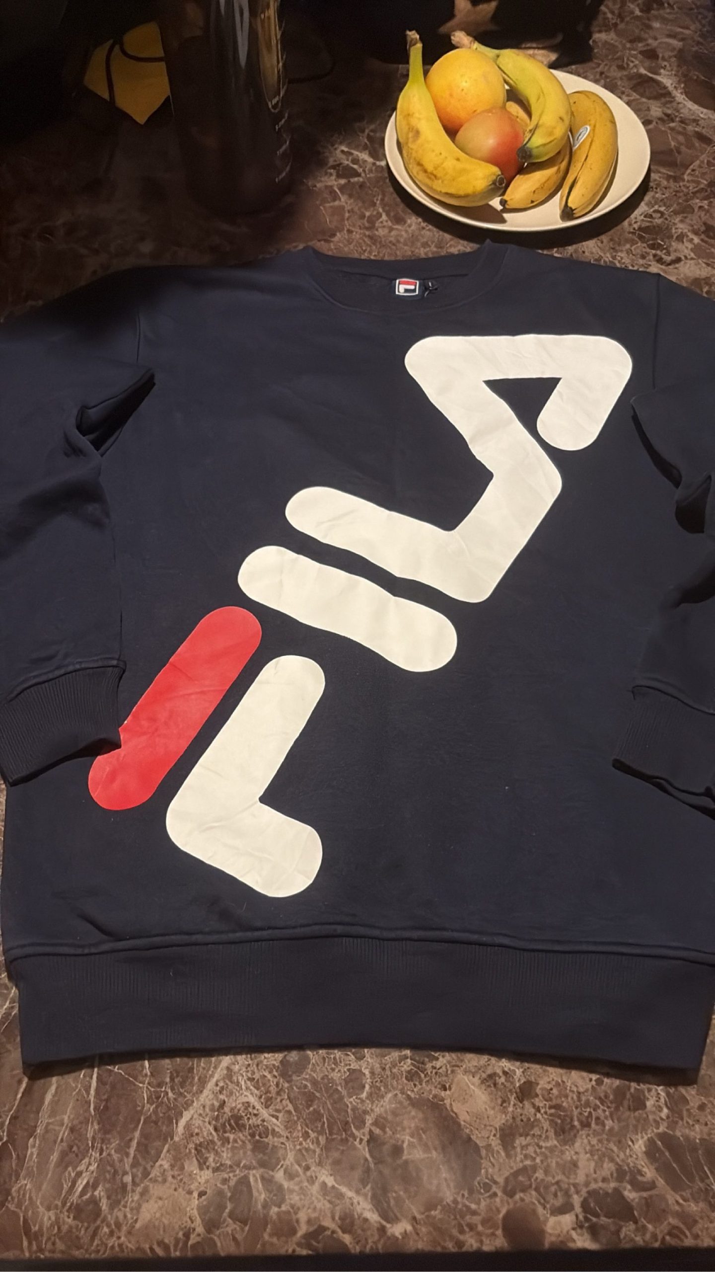 Fila Navy & White & Red Men's Sweatshirt Medium image 2