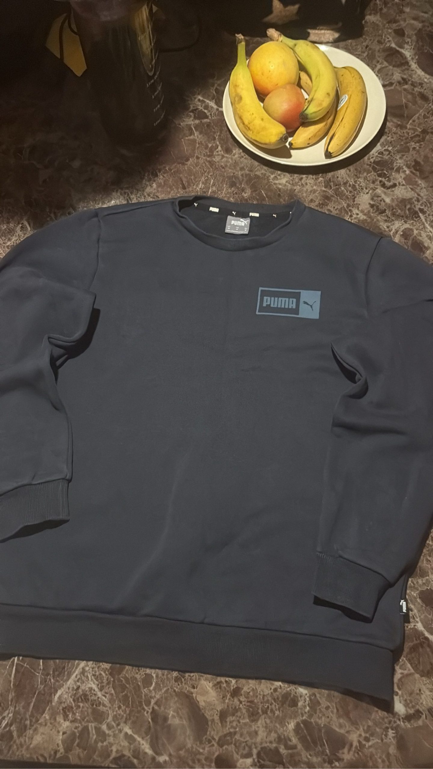 Puma Men's Navy Blue Sweatshirt Medium Logo Print image 2