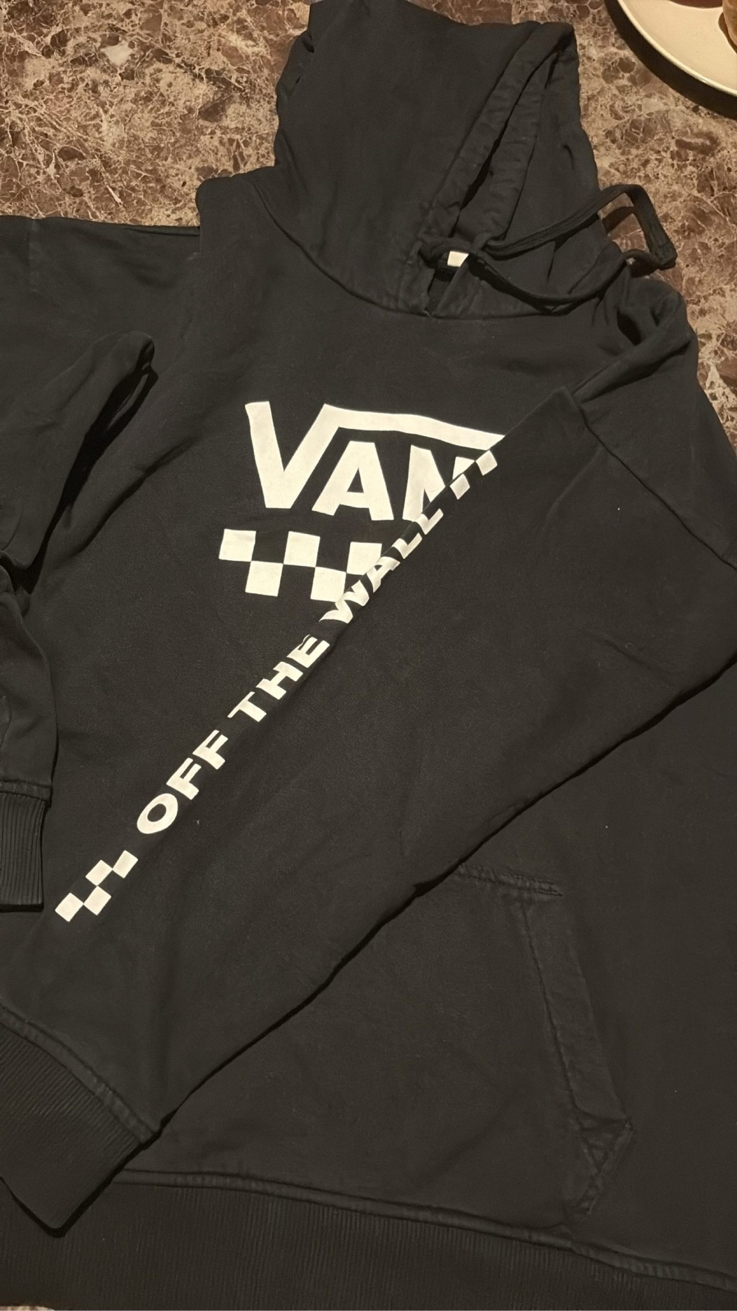 Vans Black Men's Medium Hoodie Off The Wall Design image 3