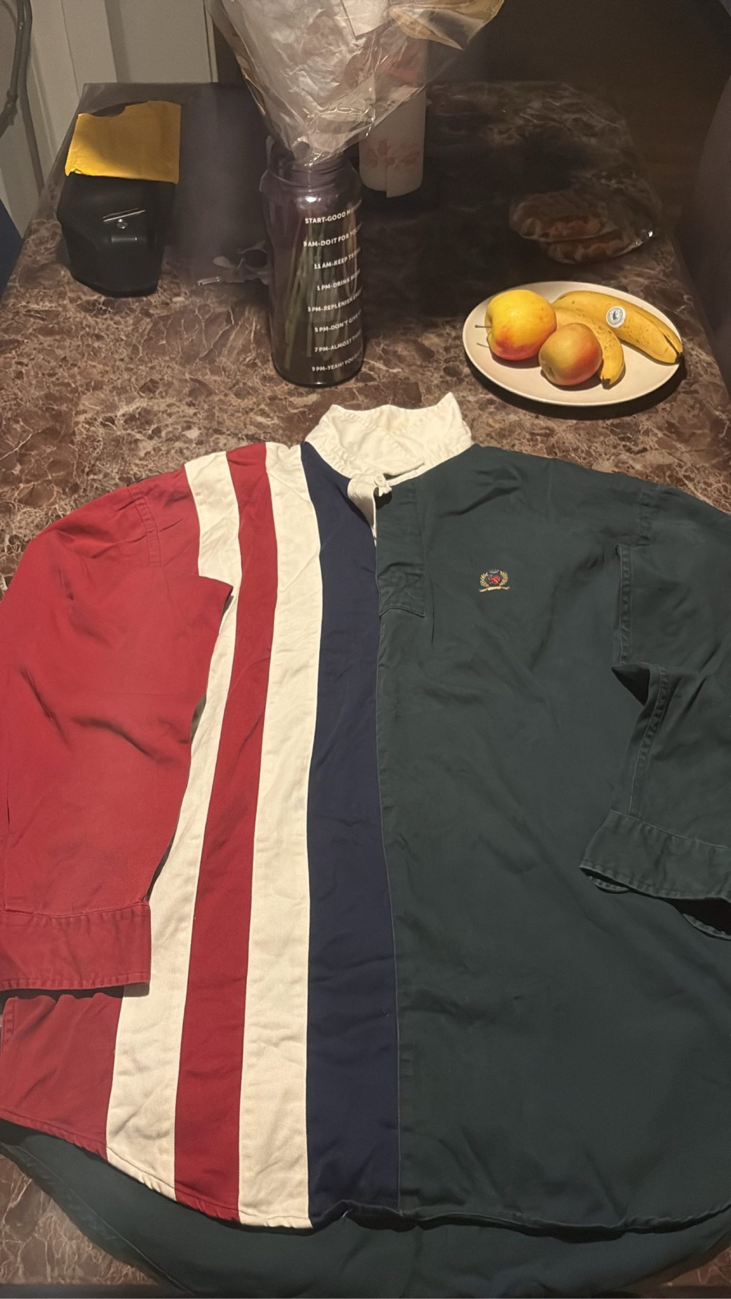 Tommy Hilfiger Men's Multi-Colour Cotton Rugby Shirt Large