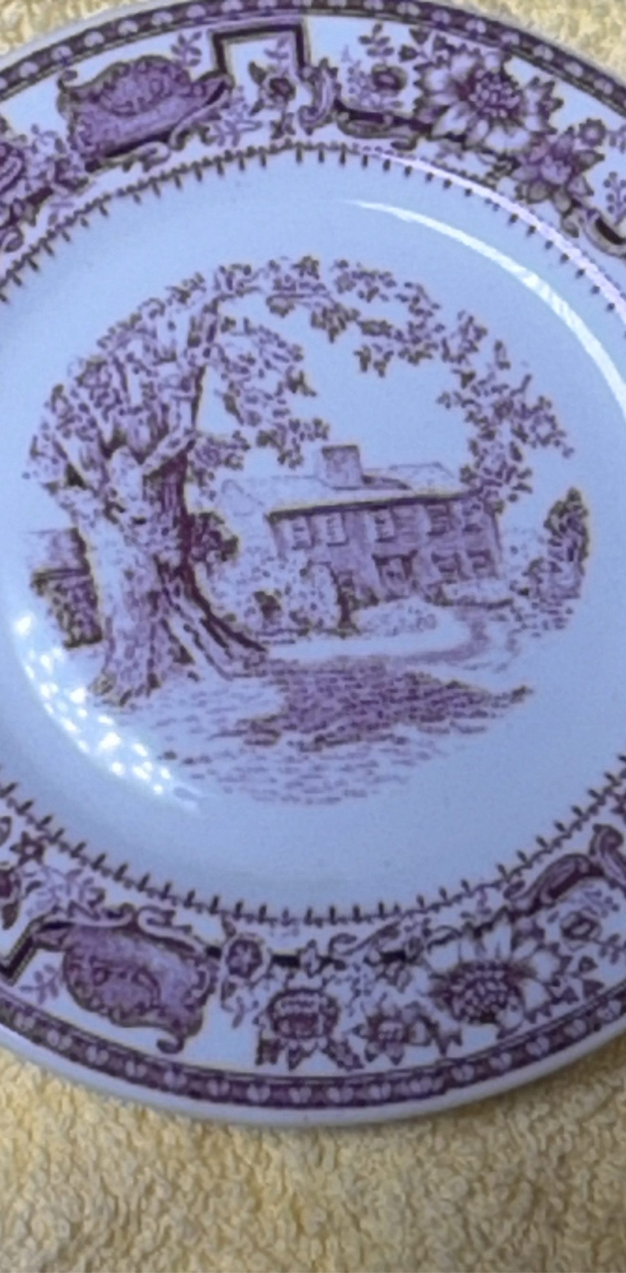 Warren Red Transferware Decorative Plate image 2