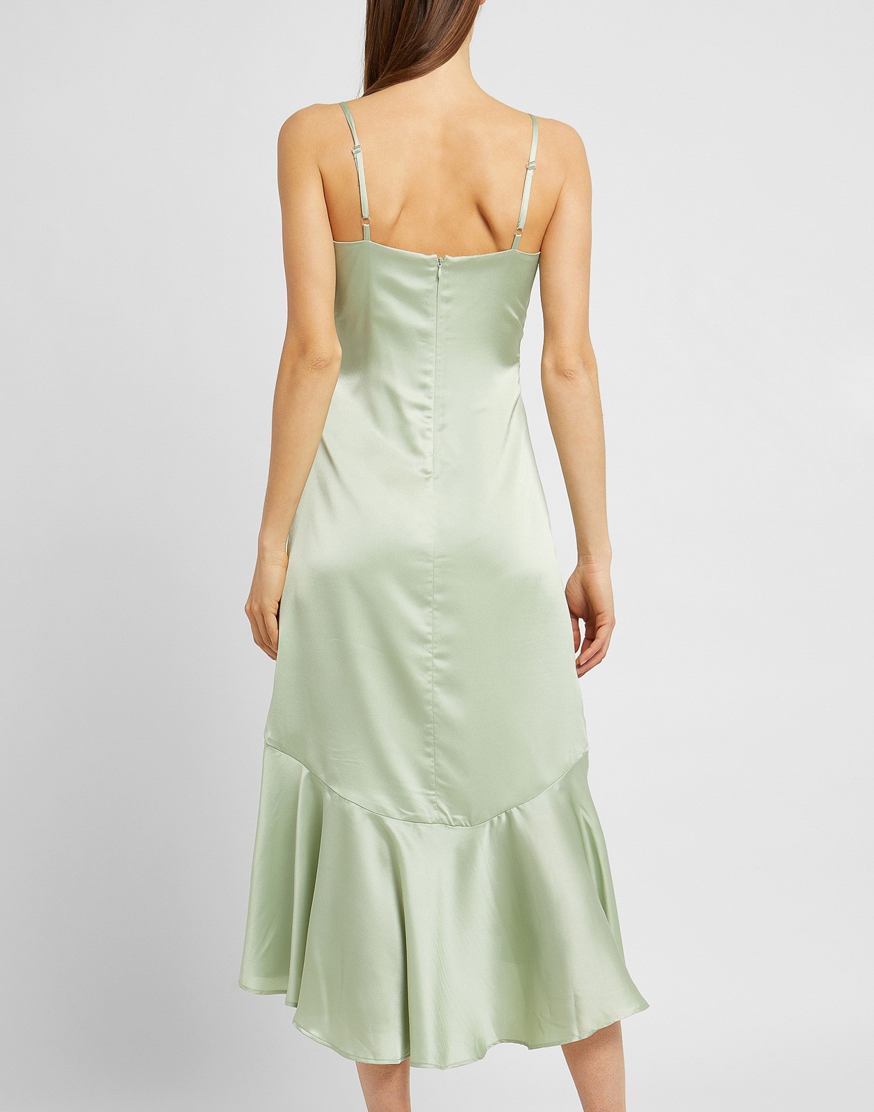 New 8 by YOOX Satin Midi Slip Dress Size M image 3