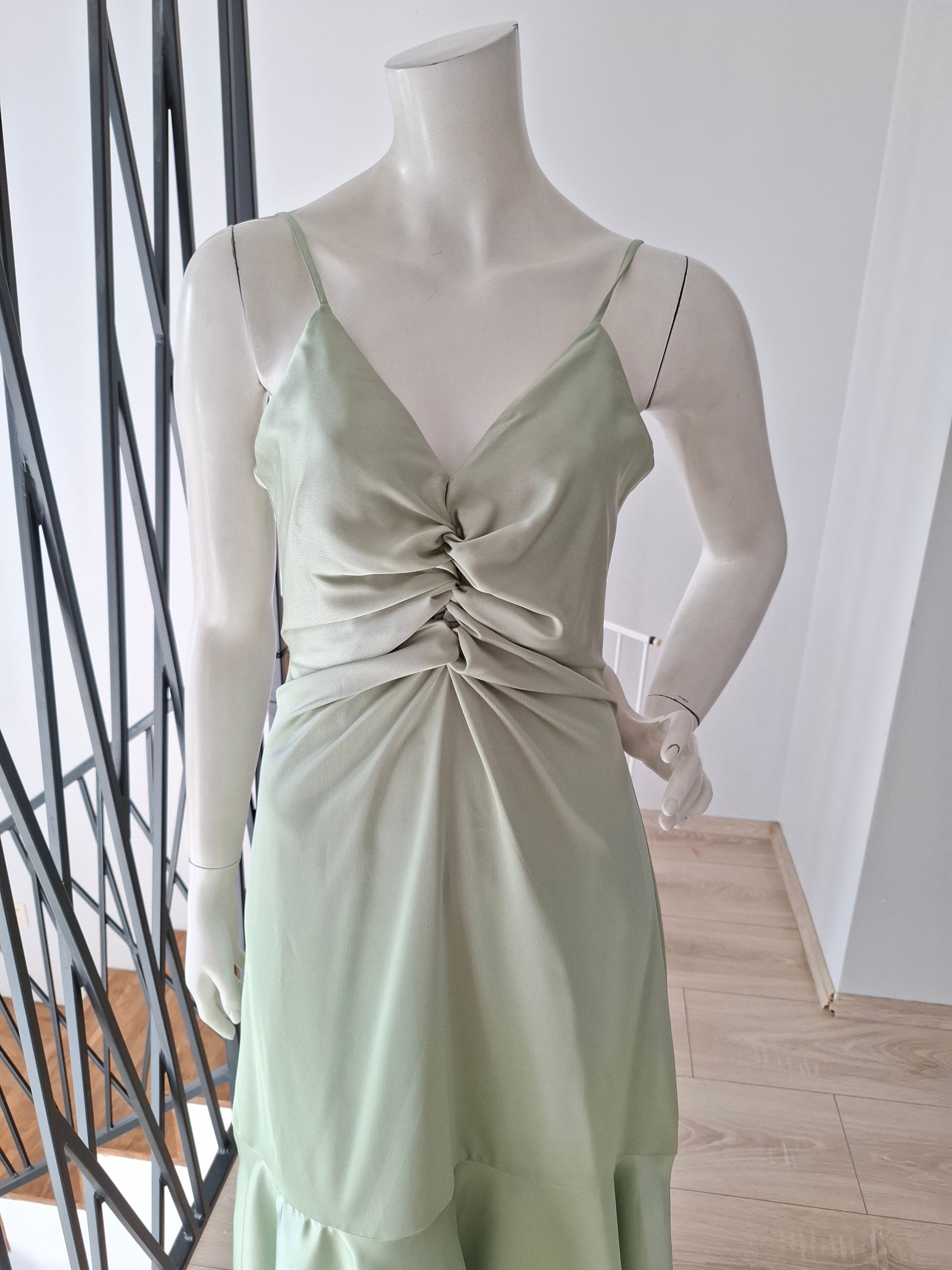 New 8 by YOOX Satin Midi Slip Dress Size M image 9