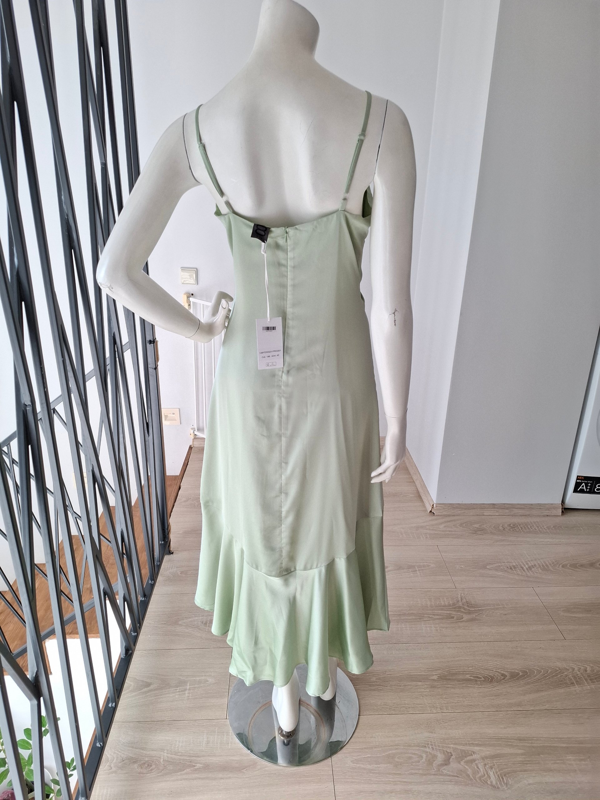 New 8 by YOOX Satin Midi Slip Dress Size M image 8