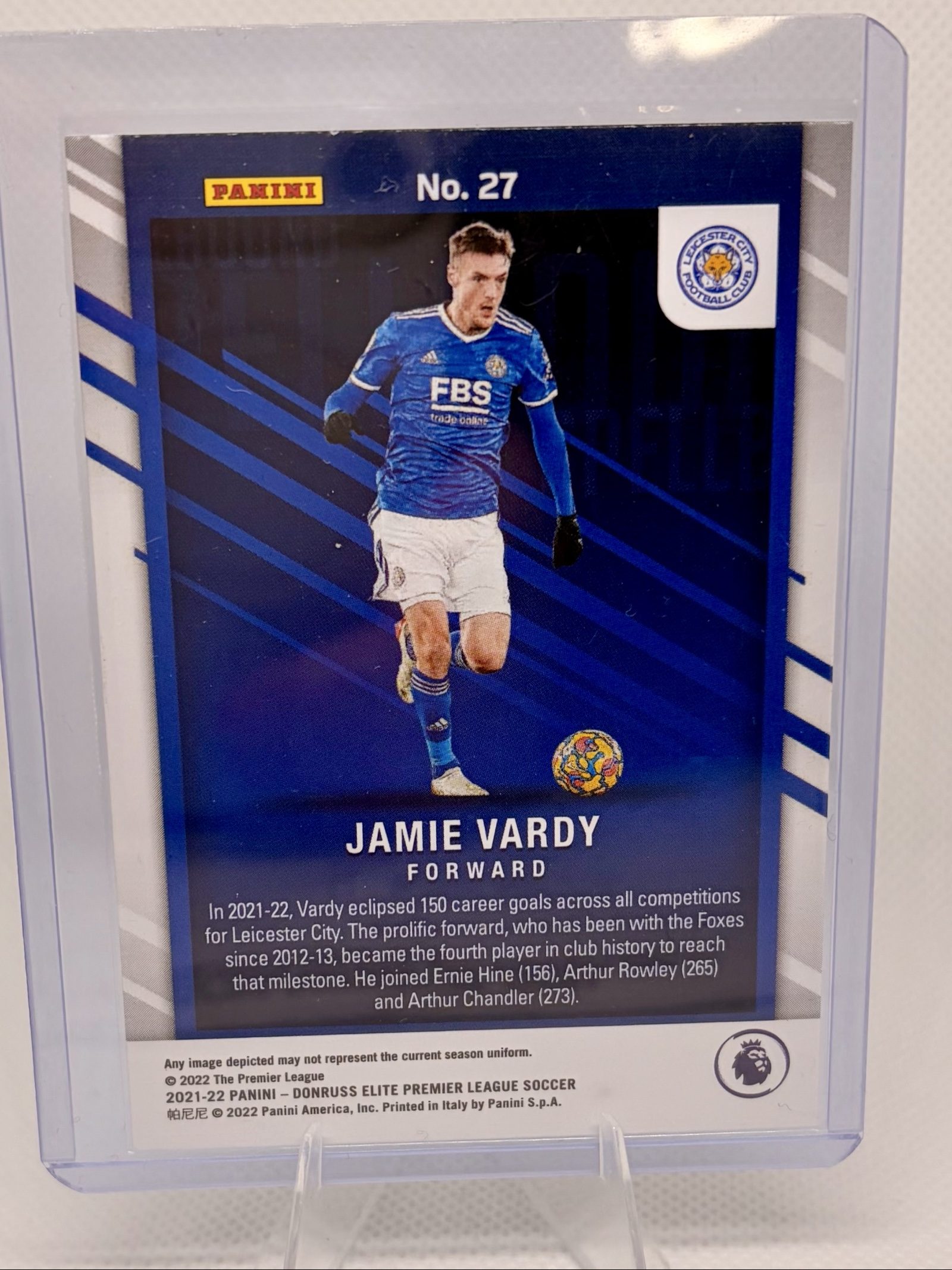 Panini Jamie Vardy Leicester City Spellbound Trading Card image 2