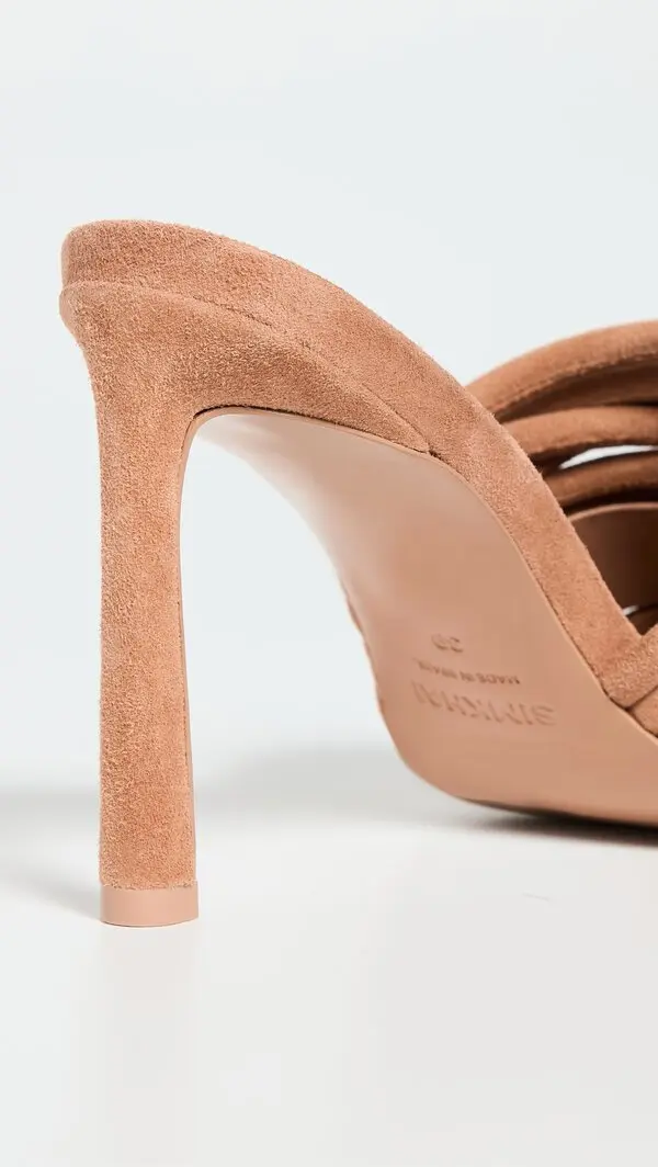 New SIMKHAI Lena Multi Strap Suede Mule Size EU 39 / Toffee image 5