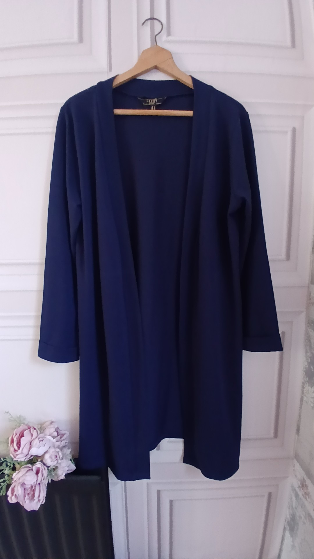 Lipsy Navy Open Front Cardigan Size UK 14