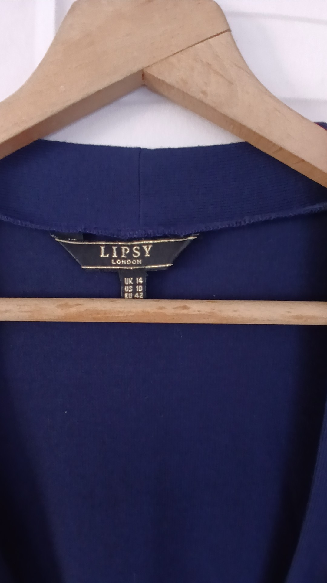 Lipsy Navy Open Front Cardigan Size UK 14 image 3