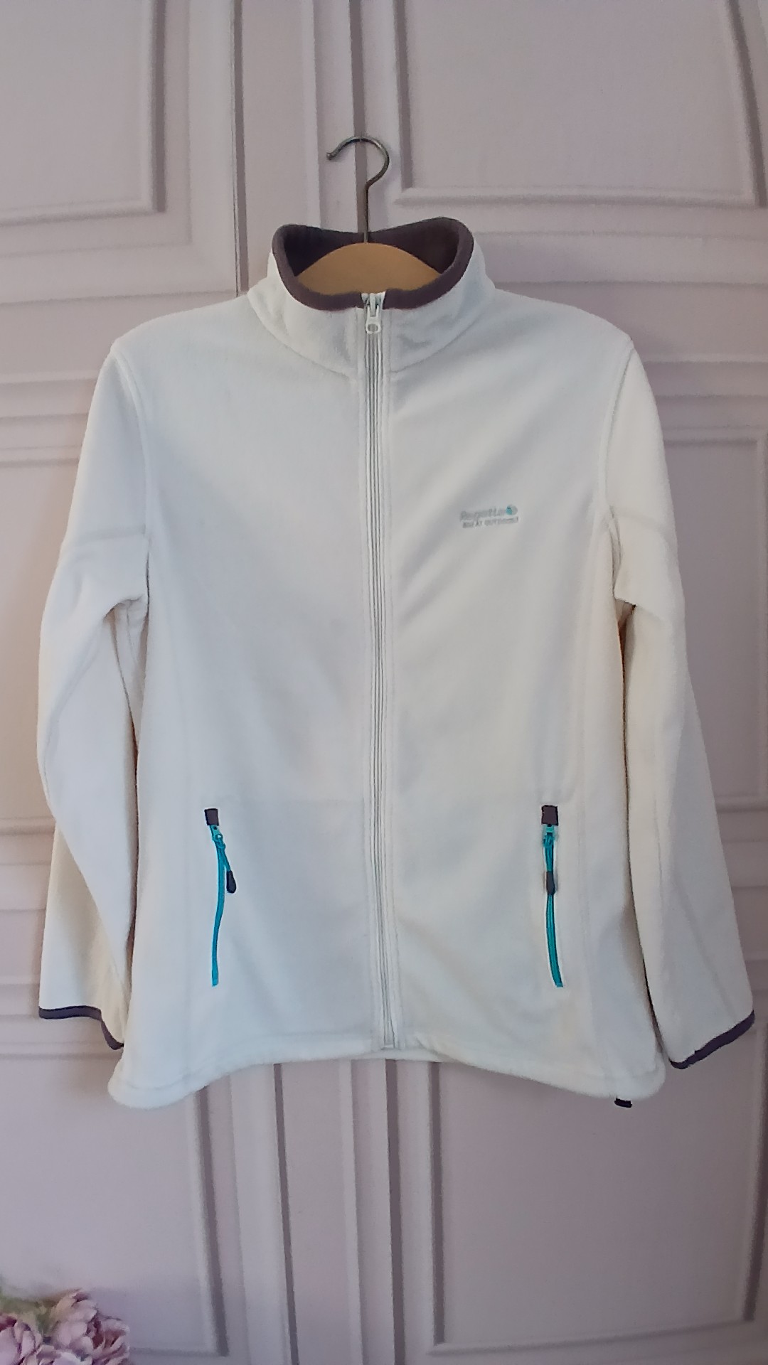 Regatta Great Outdoors White Fleece Zip-Up Jacket UK 12