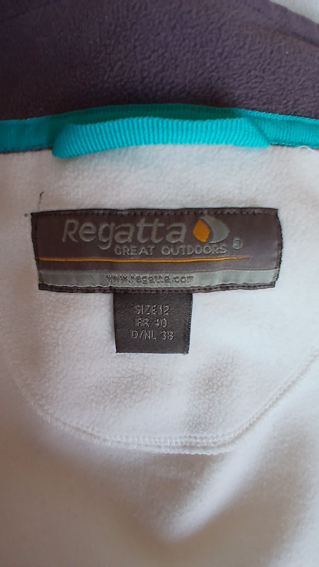 Regatta Great Outdoors White Fleece Zip-Up Jacket UK 12 image 7