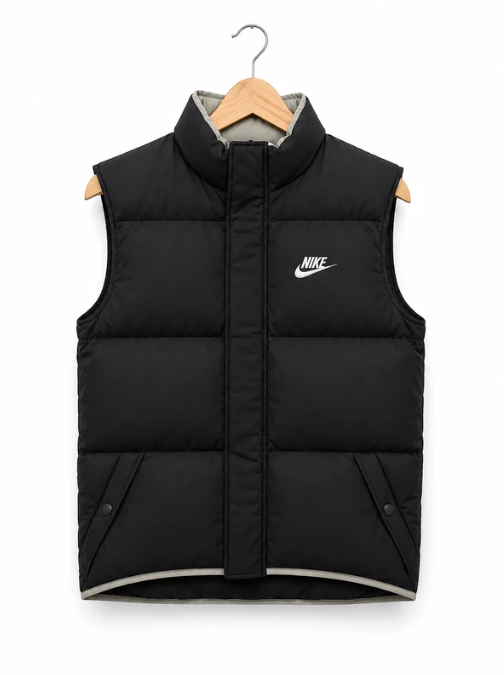 Nike Men's Black Puffer Gilet Vest Water Resistant M