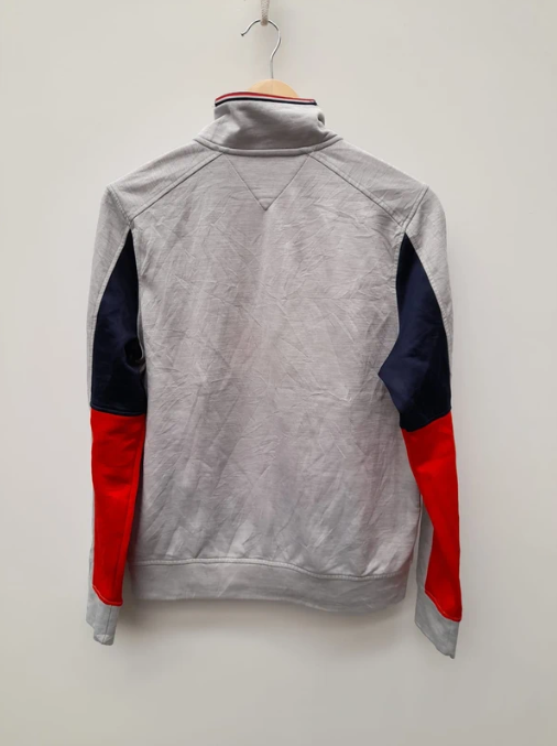 Tommy Hilfiger Grey, White & Red Colour Block Track Jacket S image 3