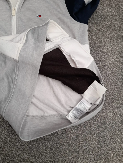 Tommy Hilfiger Grey, White & Red Colour Block Track Jacket S image 7