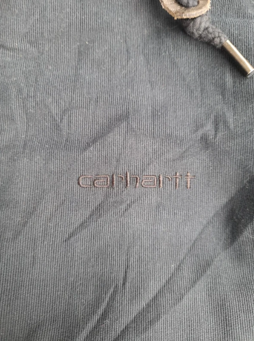 Carhartt Navy Cotton Parka Jacket Large Durable Hooded 19.5" image 3