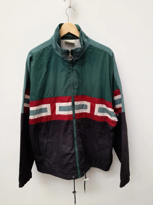Adidas Green Men's Windbreaker Jacket Retro Large image 2