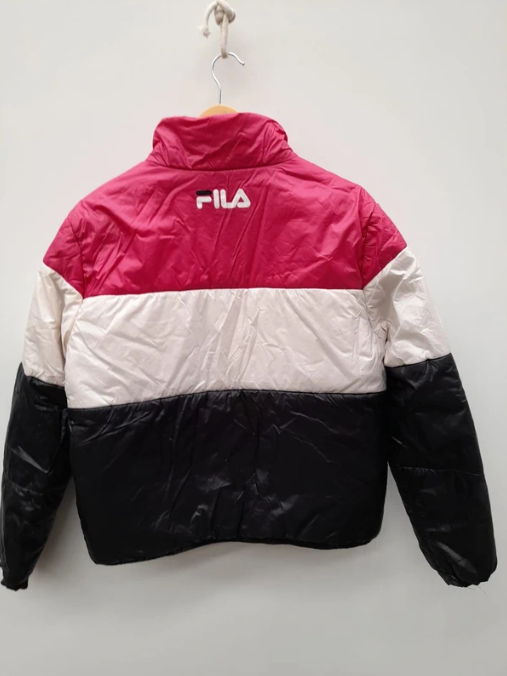Fila Pink, White & Black Women's Puffer Jacket Large image 3
