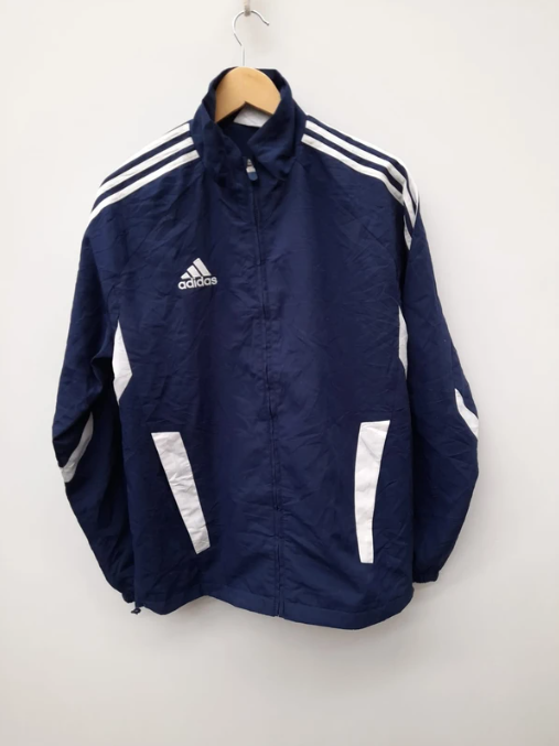 Adidas Navy & White Men's Track Jacket UK 38/40 image 2