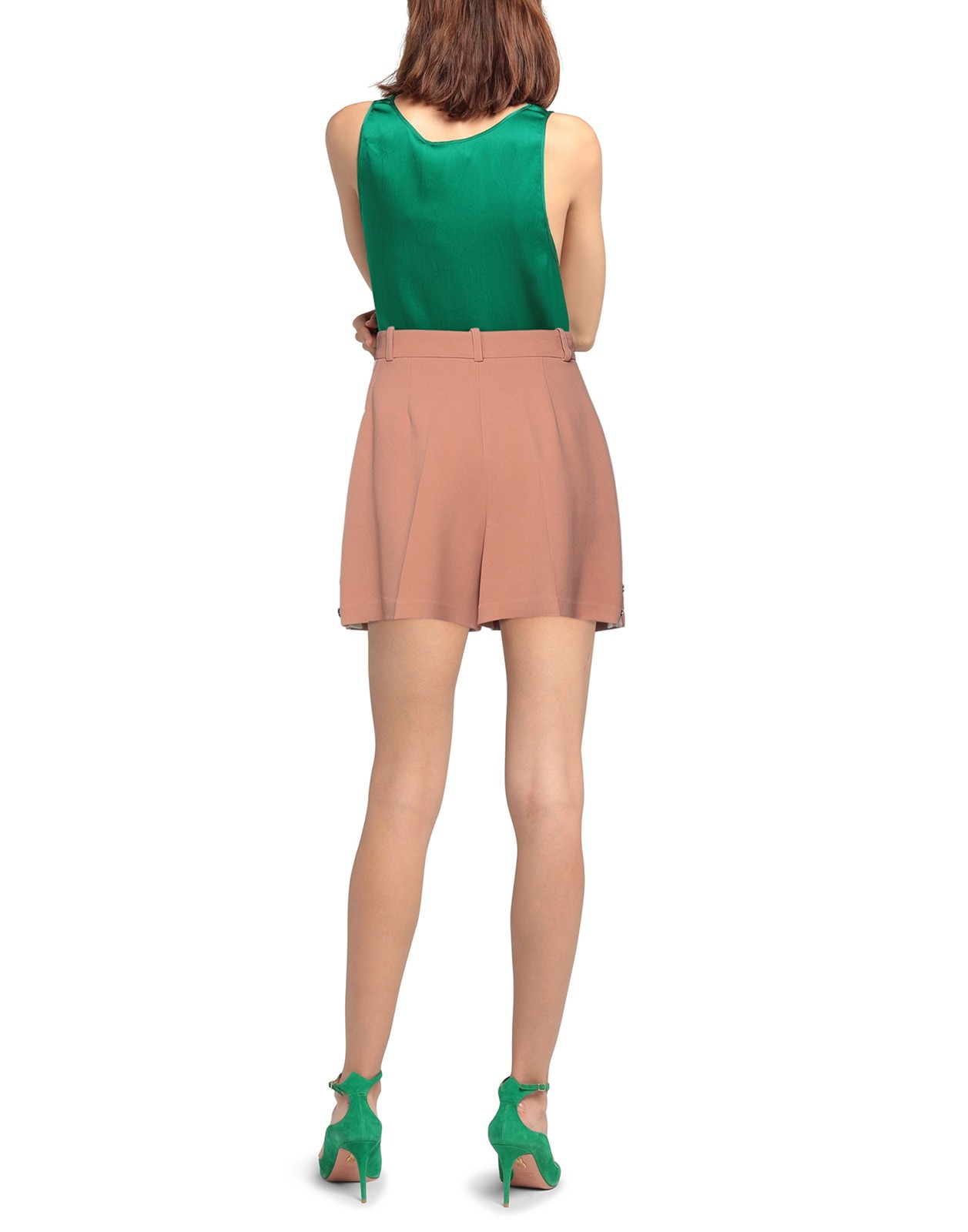 New ELISABETTA FRANCHI Pleated Tailored Shorts Size XS image 3
