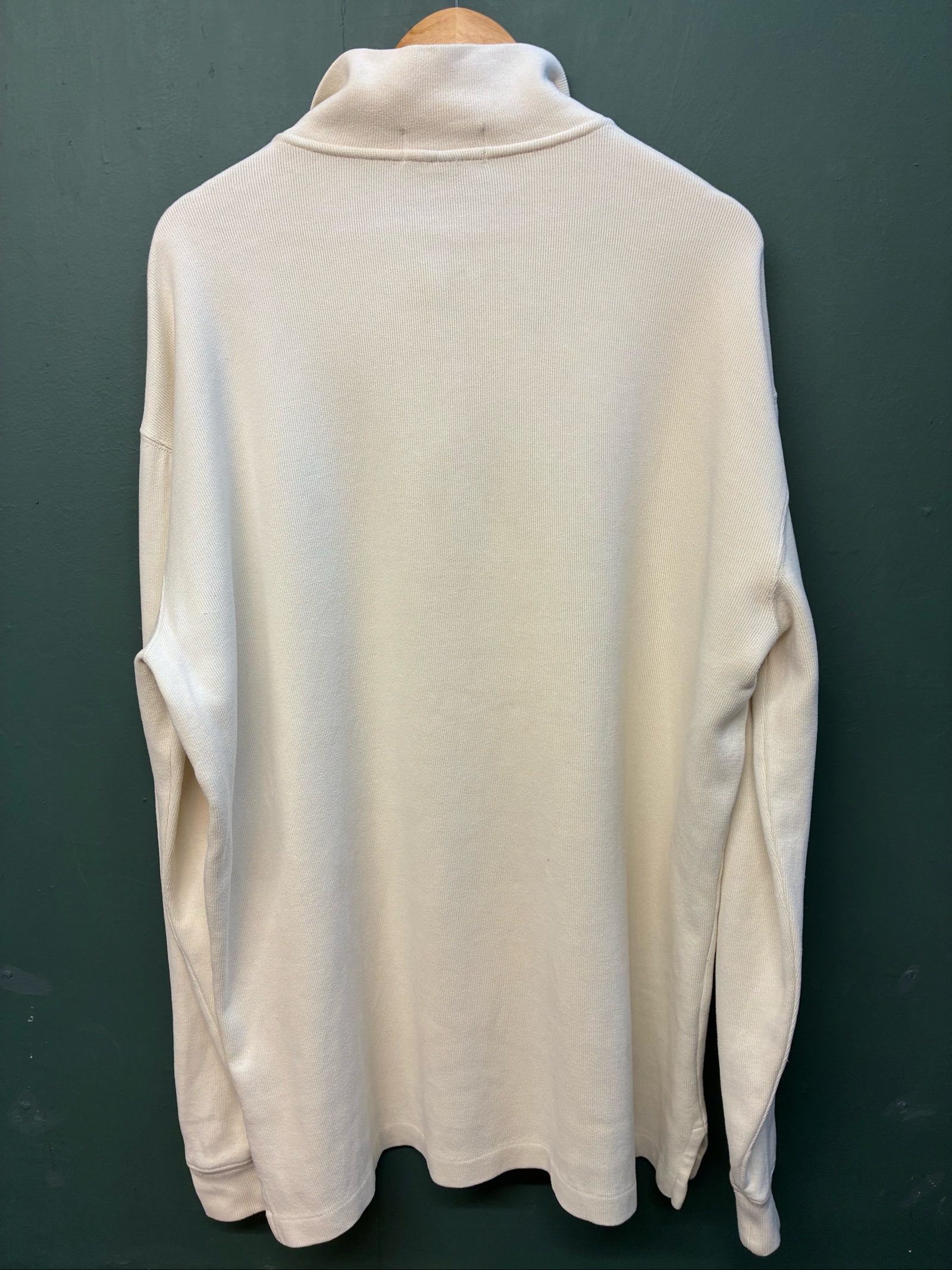 Vintage Polo Ralph Lauren long Cream Half Zip Long Sleeve Sweatshirt XL image 7