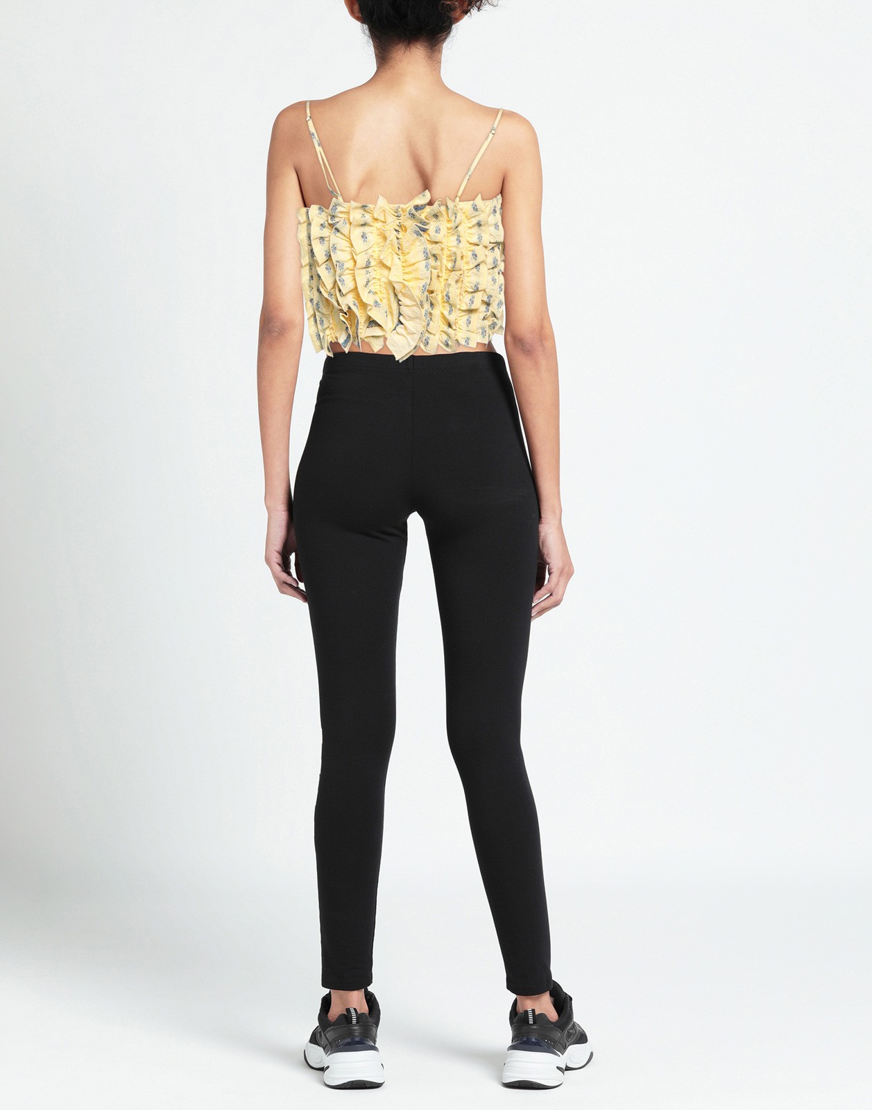New MSGM Yellow Floral Ruffle Cami Top S image 3