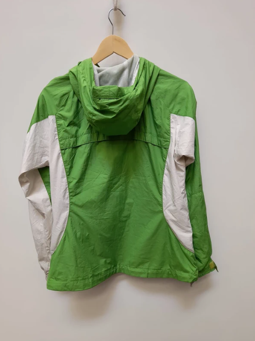 Columbia Green & White Hooded Windbreaker Jacket Medium image 8