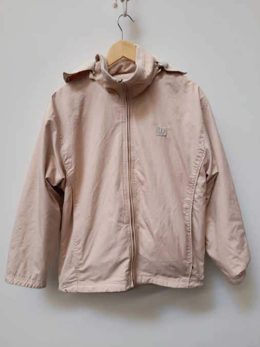 GAP Beige Zip-Up Fleece Jacket with Hood M image 2