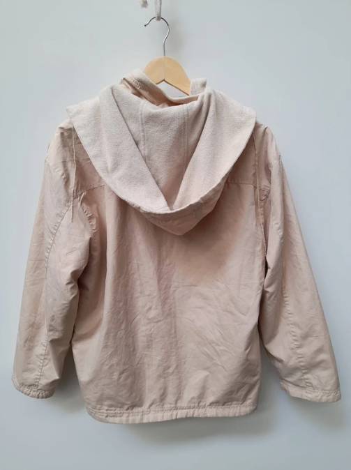 GAP Beige Zip-Up Fleece Jacket with Hood M image 5
