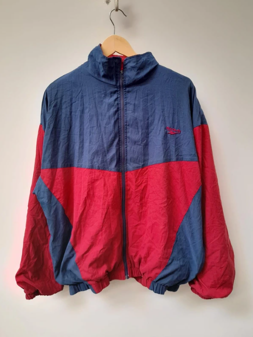 Reebok Navy & Red Men's Colourblock Windbreaker Jacket XXL image 2