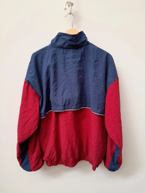 Reebok Navy & Red Men's Colourblock Windbreaker Jacket XXL image 3