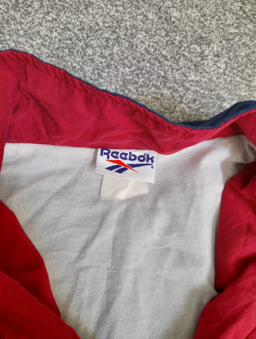Reebok Navy & Red Men's Colourblock Windbreaker Jacket XXL image 5